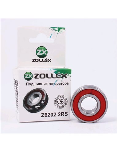 Подшипник генератора ВАЗ-2110 ZOLLEX (Z6202 2RS)