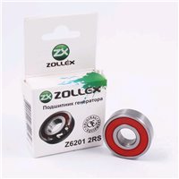 Подшипник генератора  ZOLLEX 6201 ВАЗ малый (Z6201 2RS)