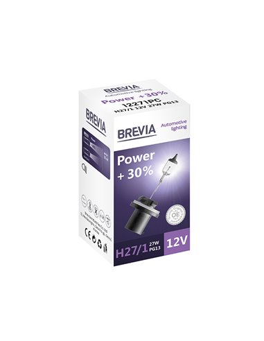 Лампа H27/1 12V 27W PG13 Power +30%