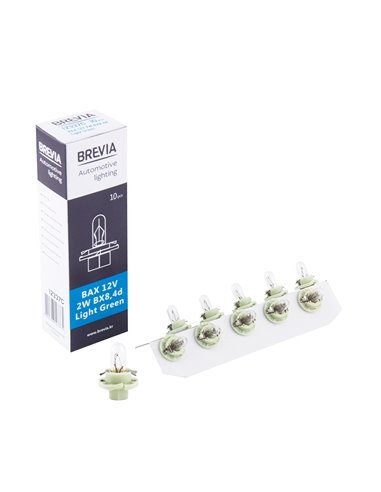 Лампа приборная BAX 12V 2W BX8.4d Light Green