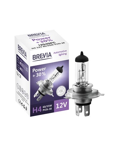 Лампа H4 12в Яр. +30% Power CP
