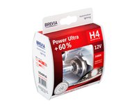 Лампа Brevia H4 12V 60/55W P43t Power Ultra +60% 2шт. коробка