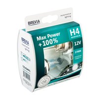 Лампа Brevia H4 12V 60/55W P43t Max Power +100% 2шт. коробка 2