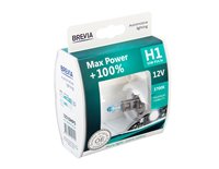 Лампа Brevia H1 12V 55W P14.5s Max Power+100% CP 2шт