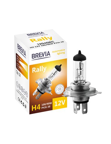 Лампа Brevia H4 12V 100/90W P43t Rally CP