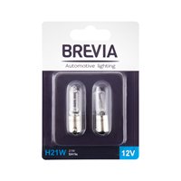 Лампа Brevia  авто США H21W 12V 21W BAY9s blister  2шт. (12329B2)