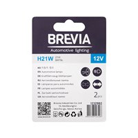 Лампа Brevia  авто США H21W 12V 21W BAY9s blister  2шт. (12329B2) 2
