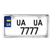 Рамка номера Нержавіюча сталь USA TYPE, хром, крепл. 2 відп.