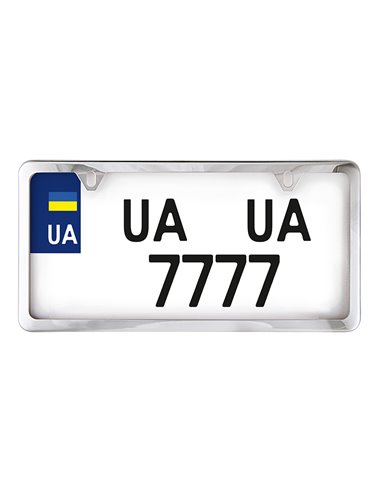 Рамка номера Нержавіюча сталь USA TYPE, хром, крепл. 2 відп.
