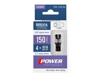 Лампа ДИОДНАЯ Brevia Power W5W 150Lm 4x1616SMD 12/24V CANbus