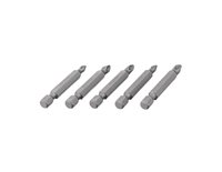 Набір викруткових насадок PH1, PH2, PZ1, PZ2 1/4'*50мм, ACR, S2, уп. 5шт., STORM