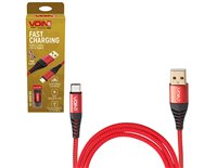 Кабель VOIN USB-Type-C  2м  червоний