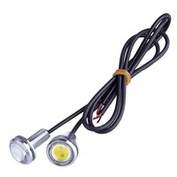 Болти кріплення номера декоративні LED 23-COB 12v ХРОМ (2 шт.) White