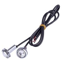 Болти кріплення номера декоративні LED 23-COB 12v ХРОМ (2 шт.) Red
