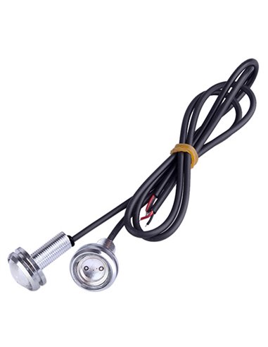 Болти кріплення номера декоративні LED 23-COB 12v ХРОМ (2 шт.) Red