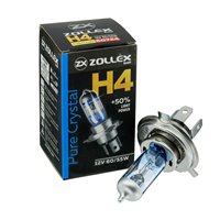 Лампа Zollex H4 12V 60/55W Pure crystal +50% (Blue-White)