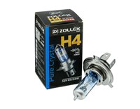 Лампа Zollex H4 12V 60/55W Pure crystal +50% (Blue-White)