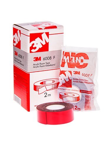 Скотч двосторонній червоний 3M 12mm*2m