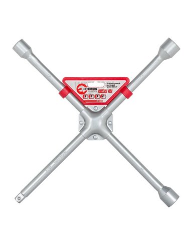 Ключ хрестоподібний Intertool ус. 16 '* 406мм, 16мм, 17; 19; 21; 1/2' професіонал