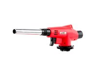 Горелка газовая INTERTOOL пьезозажигание на курке, регулятор, удлиненное сопло.