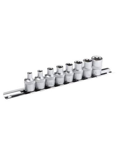 Набір головок TORX 8шт, E5-E16, 3/8'