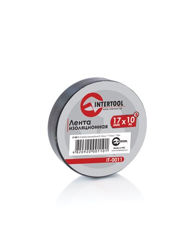 Изолента  ПХВ Intertool 17мм*10м*0.15mm черная