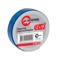 Ізолент Intertool ПХВ 17mm*15m*0.15mm синій