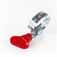 Хомут червячный  16-25mm оцинкованный с "бабочой" 2