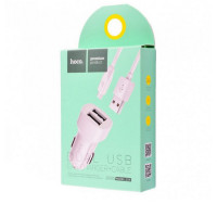 Зарядка для тел. 2 USB Hoco Z2A + Micro cable  2.4A White 2